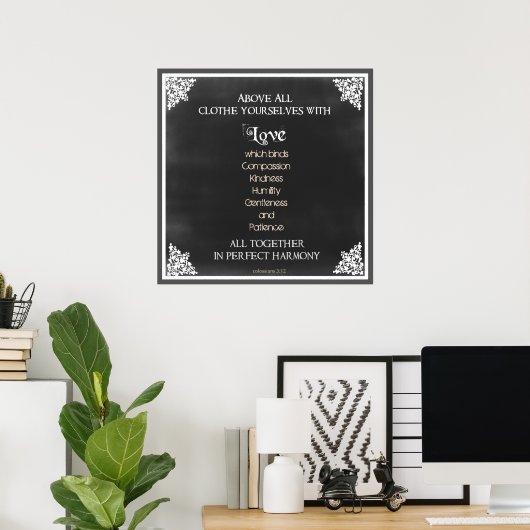 Inspirerend scriptnotering poster (Thuiskantoor)
