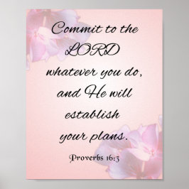 Inspirerend scripts, werkwoorden 16:3 poster