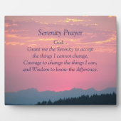 Inspirerend sereniteit gebed roze zonsondergang fotoplaat (Voorkant)