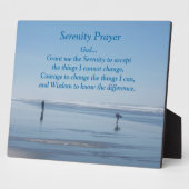 Inspirerend sereniteit gebed strandwandelaars fotoplaat (Zijkant)