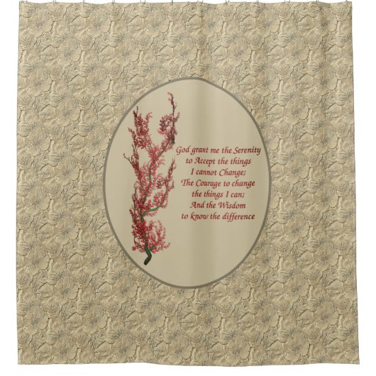 Inspirerend sereniteitsgebed douchegordijn (Voorkant)