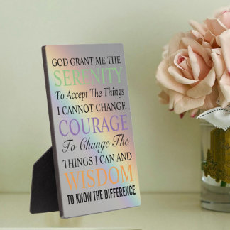 Inspirerend Serenity Prayer Kleurrijke Regenboog Fotoplaat