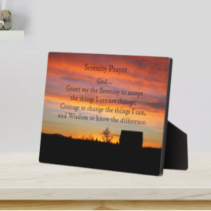 Inspirerend Serenity Prayer Sunset Silhouet Fotoplaat