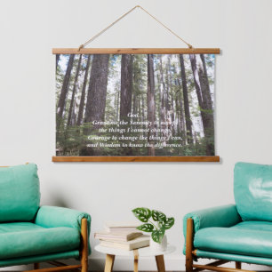 Inspirerend Serenity Prayer Zonovergoten Bos Hangend Wandkleed