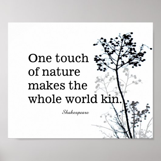 inspirerend Shakespeare citeert zwart-wit Poster (Voorkant)