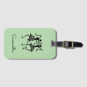 Inspirerend, silhouet feest dansers bagagelabel (Voorkant (horizontaal))