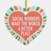 Inspirerend sociaal werk Citaat Kerst van het hart Keramisch Ornament (Voorkant)