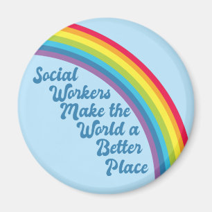 Inspirerend sociaal werk regenboog magneet