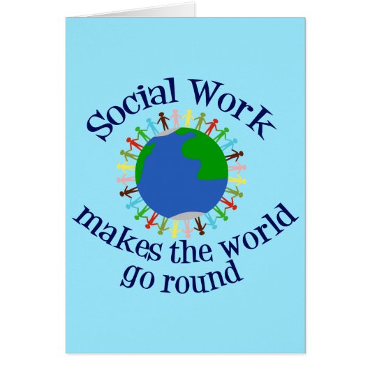 Inspirerend sociaal werkcitaat Wereldwijde Kaart (Voorkant)