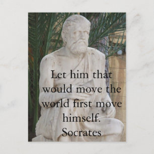 Inspirerend SOCRATES-citaat Briefkaart