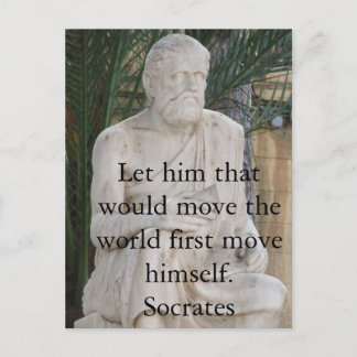 Inspirerend SOCRATES-citaat Briefkaart