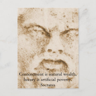 Inspirerend SOCRATES-citaat Briefkaart