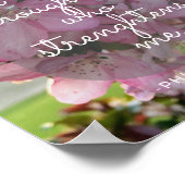 Inspirerend Spirituele offerte met roze bloemen Poster (Hoek)