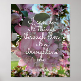 Inspirerend Spirituele offerte met roze bloemen Poster
