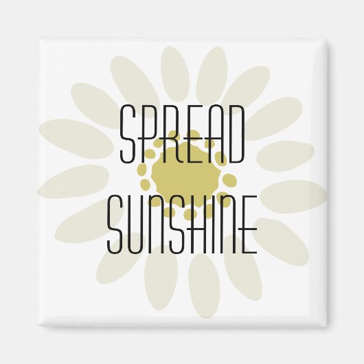 Inspirerend spread Sunshine Yellow Flower Magneet (Voorkant)