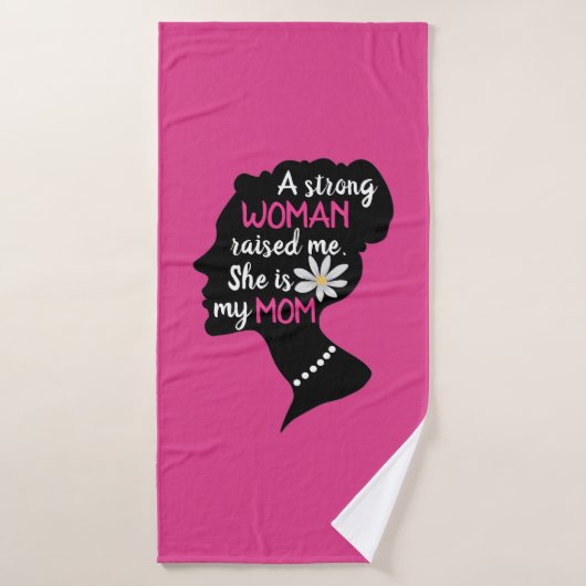 Inspirerend Sterke Vrouw Roze Moederdag Bad Handdoek (Badhanddoek)