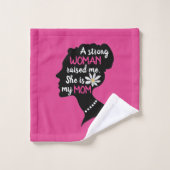 Inspirerend Sterke Vrouw Roze Moederdag Bad Handdoek (Wasdoekje)