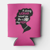Inspirerend Sterke Vrouw Roze Moederdag Blikjeskoeler (Voorkant)
