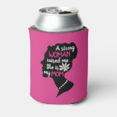 Inspirerend Sterke Vrouw Roze Moederdag Blikjeskoeler (Blikje Achterkant)