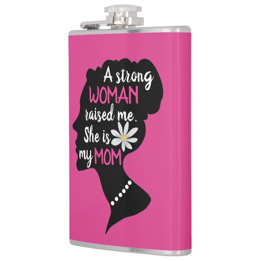 Inspirerend Sterke Vrouw Roze Moederdag Heupfles (Links)