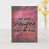 Inspirerend Sterker dan u kent Citaat Kaart (Gele Bloem)