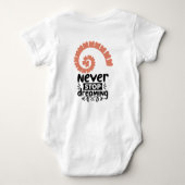 Inspirerend "Stop nooit met dromen" Motivatie Romper (Achterkant)