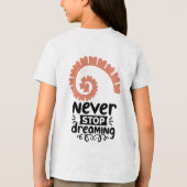 Inspirerend "Stop nooit met dromen" Motivatie Tri-Blend Shirt (Achterkant)
