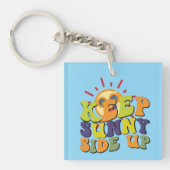 Inspirerend Sunny Side Up Wordart Sleutelhanger (voorkant)