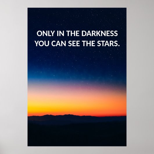 Inspirerend Sunset Quote Poster (Voorkant)