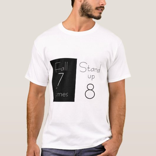 Inspirerend T-shirt "Herfst 7 keer, sta op 8 (Voorkant)