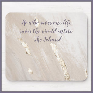Inspirerend Talmud Quote Gold Accent Mousepad Muismat