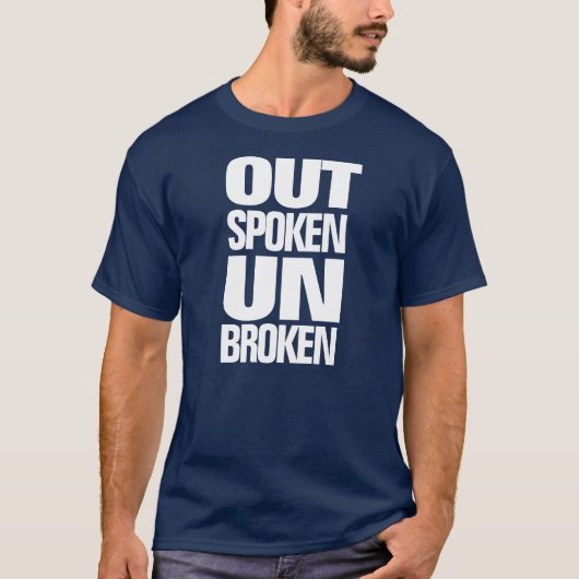 Inspirerend thema opengesproken, niet gebroken t-shirt (Voorkant)