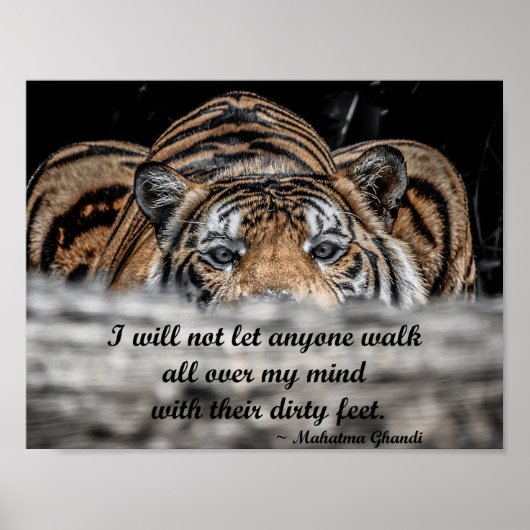 Inspirerend tijger poster (Voorkant)