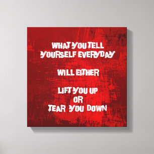 Inspirerend Typografie-citaat op zelfvertrouwen Canvas Afdruk