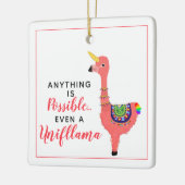 Inspirerend Unicorn Flamingo Llama Unifllama Keramisch Ornament (Links)