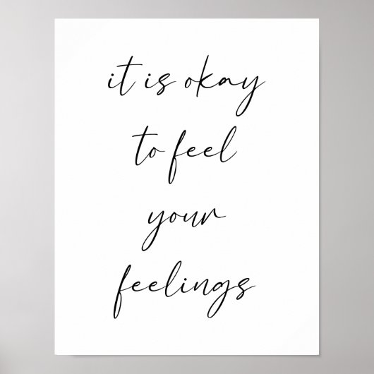 Inspirerend verheffende positiviteitscitaat in wit poster (Voorkant)