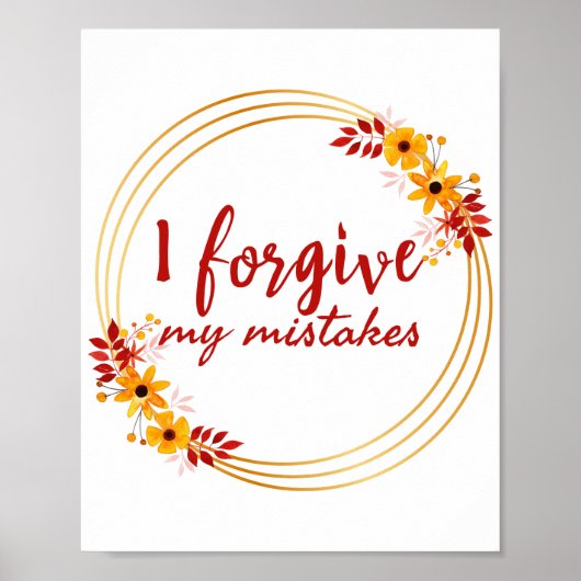 inspirerend verklaringen over zelfaanvaarding poster (Voorkant)