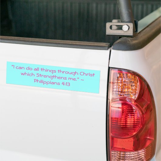 Inspirerend verses bumpersticker (Op Truck)
