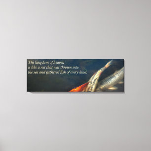 Inspirerend - Vissen van elke soort verzamelen Canvas Afdruk
