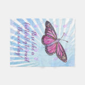 Inspirerend vlinder houdt je arm fleece deken (Voorkant (Horizontaal))