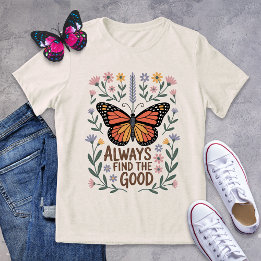 Inspirerend vlinderbloem positiviteit Tri-Blend shirt