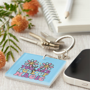 Inspirerend vol met magische Wordart Sleutelhanger