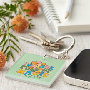 Inspirerend vol met magische Wordart Sleutelhanger