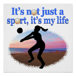 INSPIREREND VOLLEYBALL IS MIJN LIFE-ONTWERP PERFECT POSTER