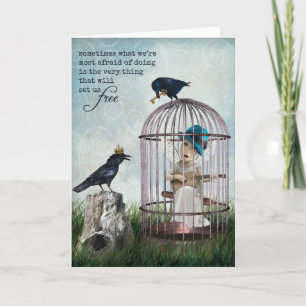 Inspirerend voor angst en vrijheid kaart