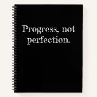 Inspirerend Voortgang Quote Black Journal Notitieboek