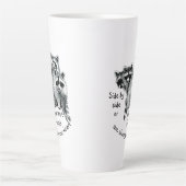 Inspirerend vrienden altijd in uw hartcitaat latte mok (Voorkant)