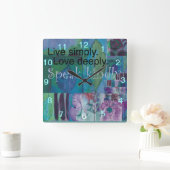 Inspirerend wandklok vierkante klok (Huis)