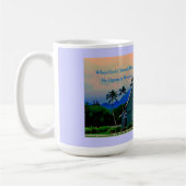 Inspirerend wanneer God een deur sluit Koffiemok (Links)