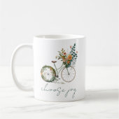 Inspirerend Waterverf Bicycle Kies Joy Quote Koffiemok (Links)